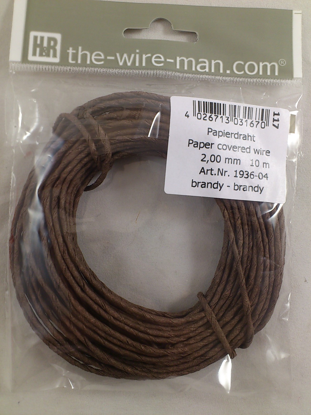 Paper wire 10 m. brandy